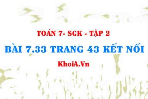 Bài 7.33 trang 43 Toán 7 Kết nối tri thức Tập 2